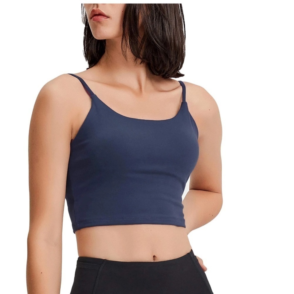Lemedy blue yoga longline sports bra tank NWT small